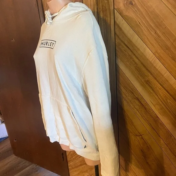 Hurley Men’s Large Tan Pullover Hoodie Small Flaws - Picture 8 of 11